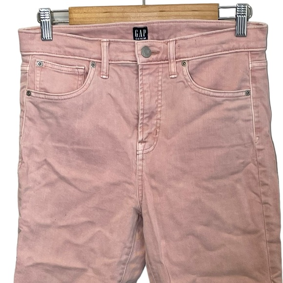 Gap Womens Pink Denim True Skinny Jeans Size 28 High Rise Ankle Length Stretch - Picture 3 of 8